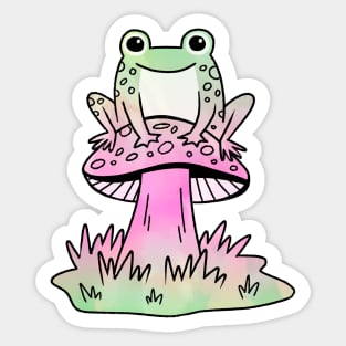 Frog and Mushroom Sticker